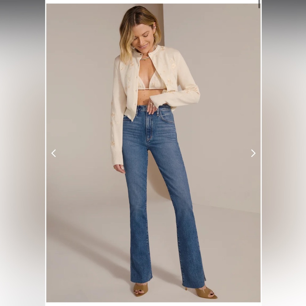 NWT Favorite Daughter Shortie Valentina Tower Super High Rise Jeans